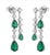18k Gold Diamond 0.30ct Emerald Stud Earrings, New Creation, Pair For Sale - Image 4 of 6