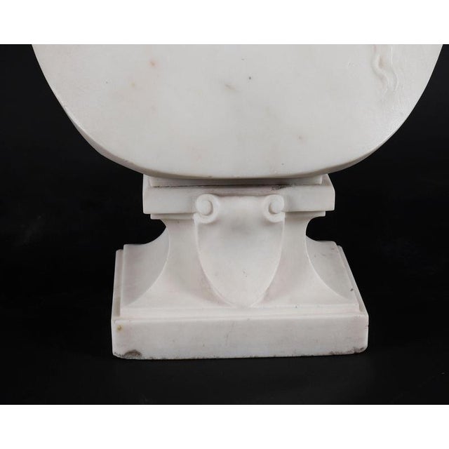Eugene-Antoine Aizelin, Antique Bust of a Grecian Lady, 19th Century, Carrara Marble For Sale - Image 15 of 18