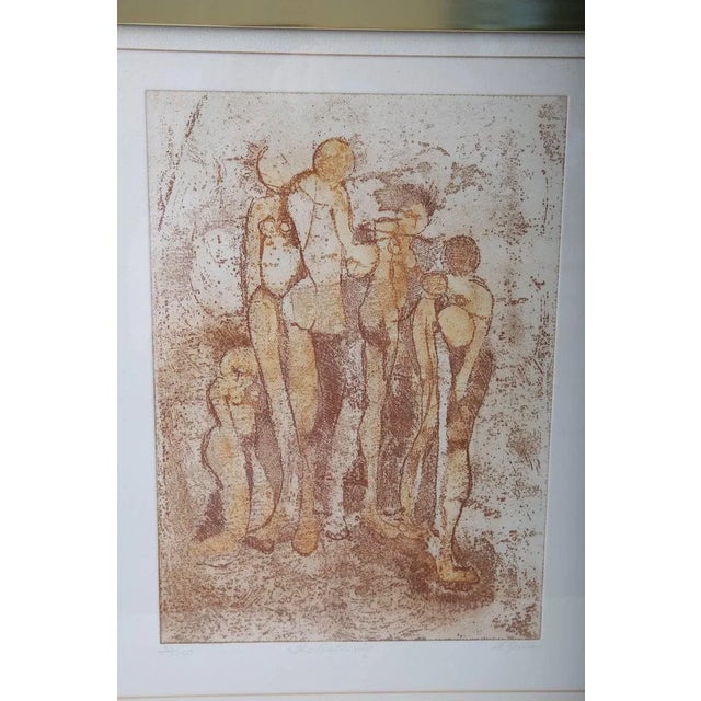 Figurative Lithograph Titled "The Gathering" by B. Zeller For Sale - Image 3 of 13