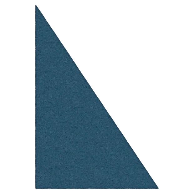 Dark Blue Triangle Plain Rug from Marqqa For Sale