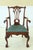 C.1997 Mahogany Fine Carved Details High Quality Construction 18 C. Design Chippendale Style Green Damask Upholstered...