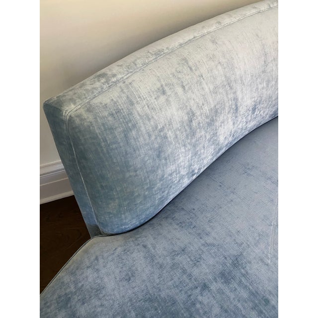 Burton James Modern Curve Couch With Pillows For Sale In New York - Image 6 of 13