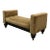 Vintage Upholstered Bench/Sofa With Heave Metal Frame For Sale