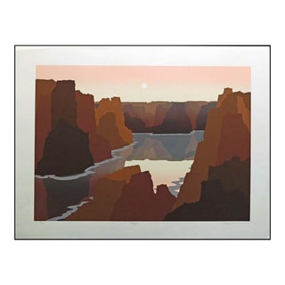 1980s Robert Wilson "Horizon" Signed Numbered Fine Art Serigraph Landscape For Sale