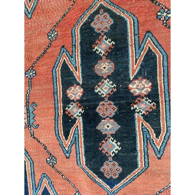 Blue Vintage Kurdish Zanjan Rug For Sale - Image 8 of 12