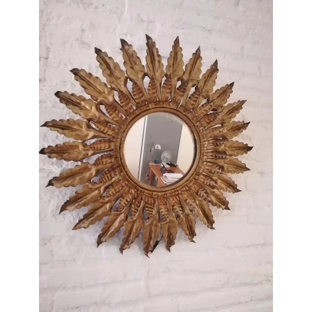 Golden Sun Mirror, 1950s For Sale - Image 13 of 13