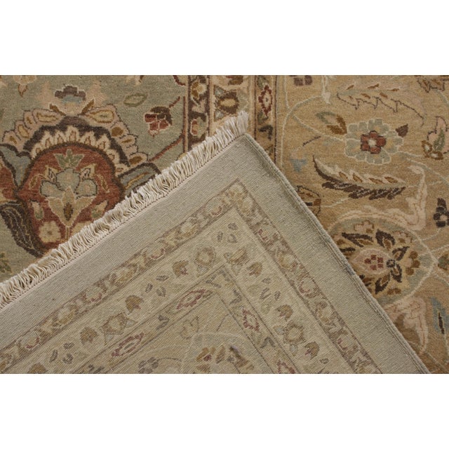 Textile Classic Persian Style Rug, Blue Field, Beige-Brown Floral Pattern by Rug & Kilim For Sale - Image 7 of 7