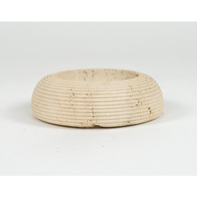 Mid-Century Round Ashtray or Vide-Poche in Travertine attributed to Up & Up, Italy, 1970s For Sale - Image 4 of 14