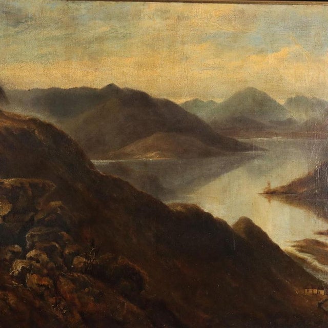 William Barry, Mountain Landscape with Lake, 1890, Oil on Canvas, Framed For Sale - Image 3 of 12