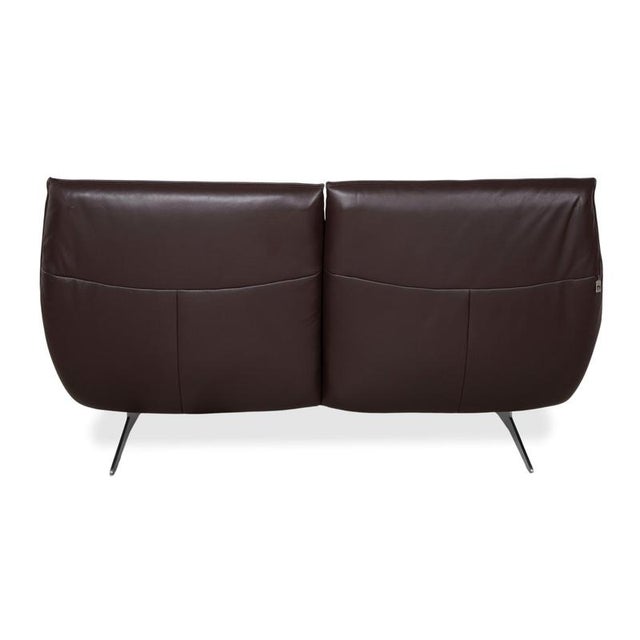 Brown Leather Fenja Two-Seater Sofa with Manual Function from Koinor For Sale - Image 14 of 16
