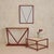 Italian Red Lacquered Wood + Travertine Coffee Table, 1970s For Sale - Image 10 of 12