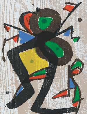 Joan Miro, Papillon dansant, Etching