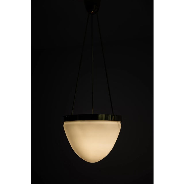 Brass Moon Ceiling Lamp by Lars Bylund for Ateljé Lyktan, 1980s For Sale - Image 3 of 7