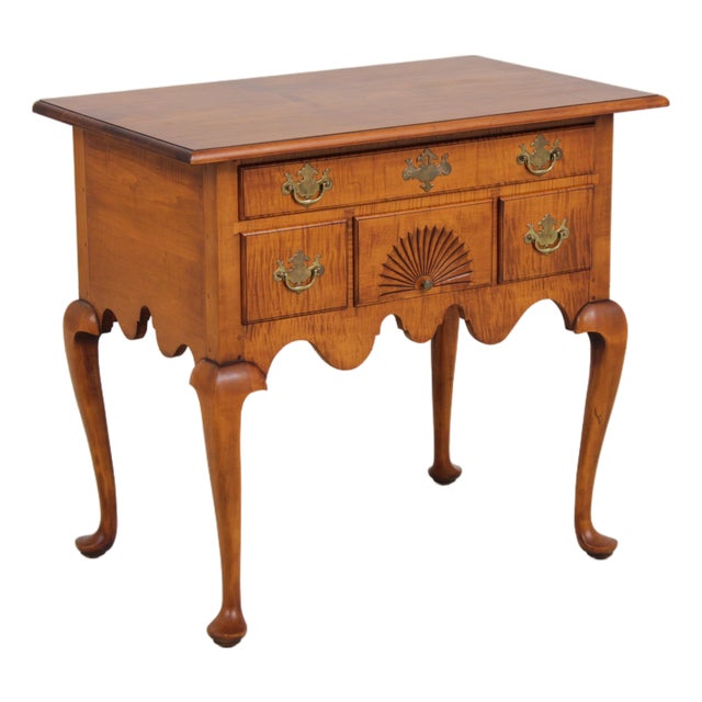 Eldred Wheeler Tiger Maple Lowboy Dressing Table For Sale