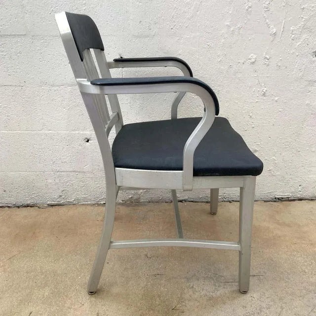 Mid 20th Century Vintage Mid Century Aluminum and Perforated Vinyl Emeco "Navy" Chair For Sale - Image 5 of 13