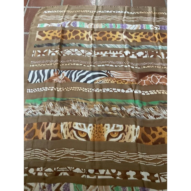 Abstract 1980s Salvatore Ferragamo Scarf For Sale - Image 3 of 6