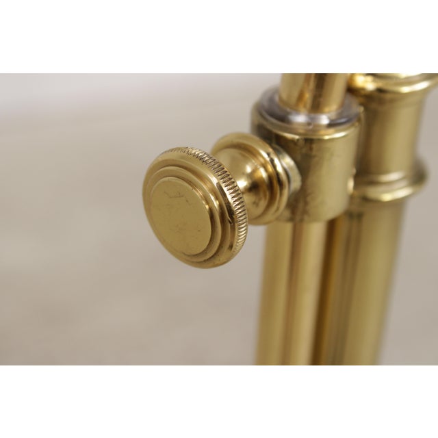 1980s Mid-Century Modern Adjustable Brass Floor Lamp For Sale In Philadelphia - Image 6 of 13