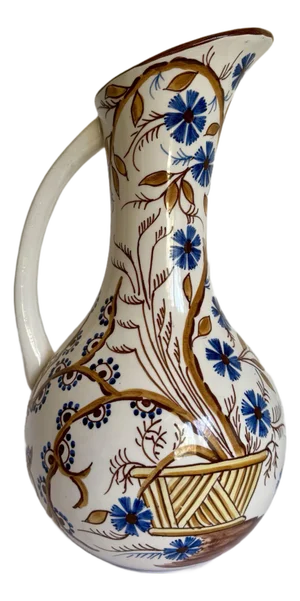 Vintage Spanish Hand-Painted Ceramic Pitcher