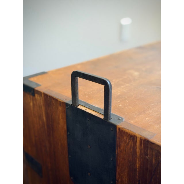 Antique Japanese Tansu Chests, Pair – Meiji Style Kimono Storage With Iron Hardware For Sale - Image 11 of 12