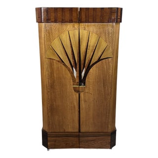 Art Deco Marquetry Bar, 1920s For Sale