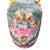 Mid 20th Century Pair of Large Vintage Chinoiserie Green & Pink Rose Famille Peonies Porcelain Vases W/Double Ears For Sale - Image 5 of 8