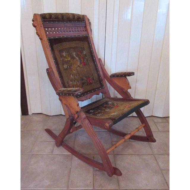 Victorian Eastlake Folding Rocking Chair Chairish