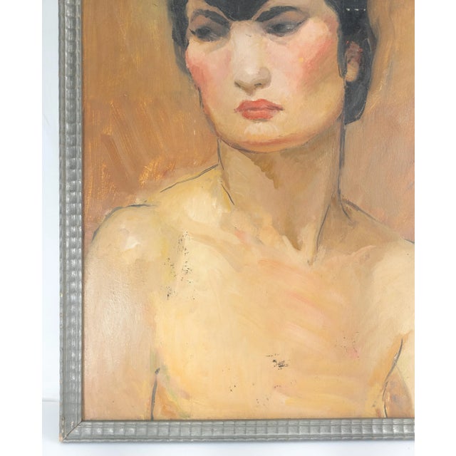 Early 20th Century Resolute Portrait of a Parisian Woman by Genevieve Simont Ireland For Sale - Image 5 of 8