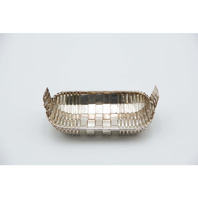 Silver Fish Basket with Two Handles For Sale - Image 3 of 6