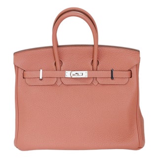 Hermès Birkin 25 Rose Tea Togo Palladium Hardware 2014 For Sale
