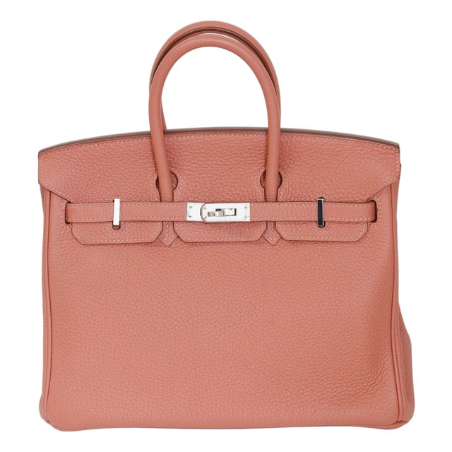 Hermès Birkin 25 Rose Tea Togo Palladium Hardware 2014 For Sale