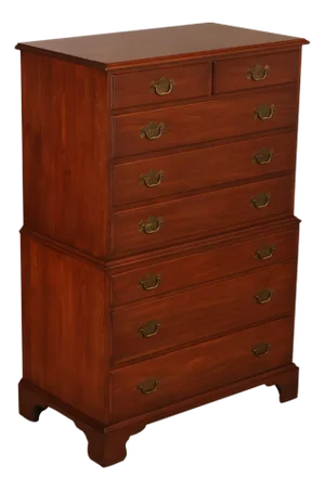 Henkel Harris Chippendale Style Cherry Tall Chest