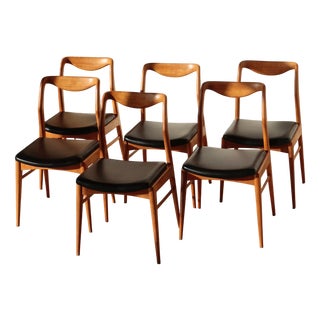 Vintage Scandinavian Teak Chairs, 1960s, Set of 6 For Sale