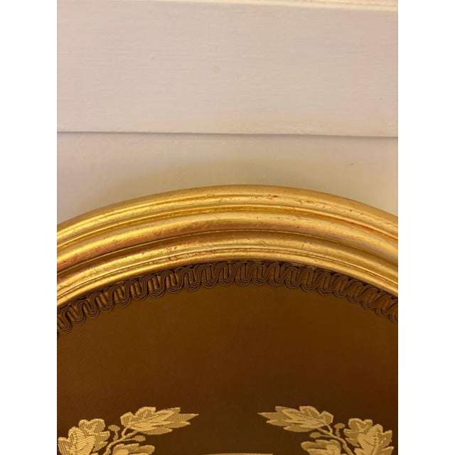 Large Vintage Louis XVI Style Giltwood Dining Chairs with Silk Damask Upholstery, 1940, Set of 42 For Sale - Image 4 of 18