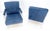 Late 20th Century Pair of blue Quilted Leather Upholstery Seats Lucite Base Arm Lounge Club Chairs For Sale - Image 5 of 14