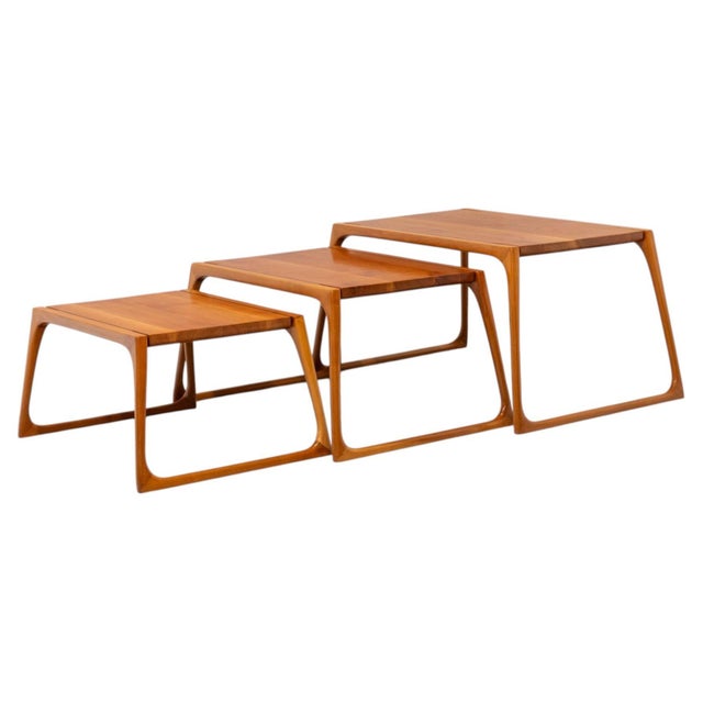 Sculptural Maple Nest of Three Tables, 1970s, Set of 3 For Sale - Image 16 of 16