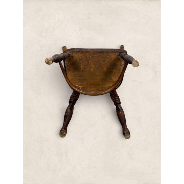 Brown Mid 19th Century Antique English Oak Windsor Chair For Sale - Image 8 of 9