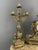 Gold Bronze Fireplace Set, 1950s, Set of 3 For Sale - Image 8 of 11