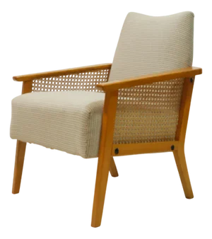 Mid-Century Armchair with Wickerwork, Germany, 1960s