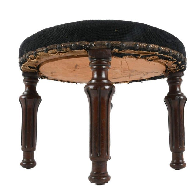 Antique 20th Century Floral Needlework Footstool For Sale In Greensboro - Image 6 of 7