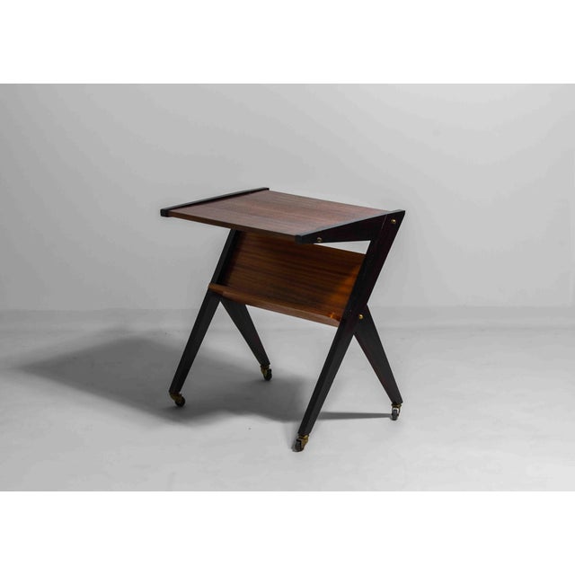 Mid-Century Modern Mid-Century Z-Shaped Bar Trolley, Belgium, 1960s For Sale - Image 3 of 5