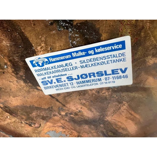 Metal Vintage Danish Copper Milk Churn Cooler, 1950s For Sale - Image 7 of 11