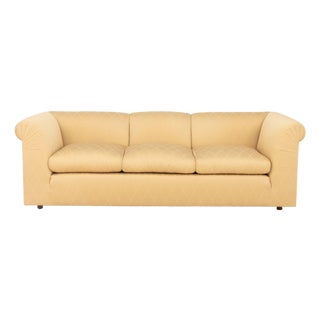 Modern Golden Silk Blend Upholstered Sofa For Sale