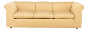 Modern Golden Silk Blend Upholstered Sofa