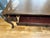 Brown Late 20th Century Traditional Carved Wood Executive Desk With Leather Top & Marble Inlay For Sale - Image 8 of 11