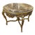 French Style Golden Medium Dining Table Marble Topped For Sale