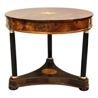 Empire Italian Walnut Coffee Table For Sale