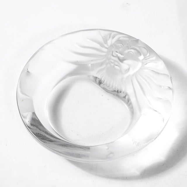 Vintage Lalique Tete De Lion Glass Dish For Sale - Image 9 of 15