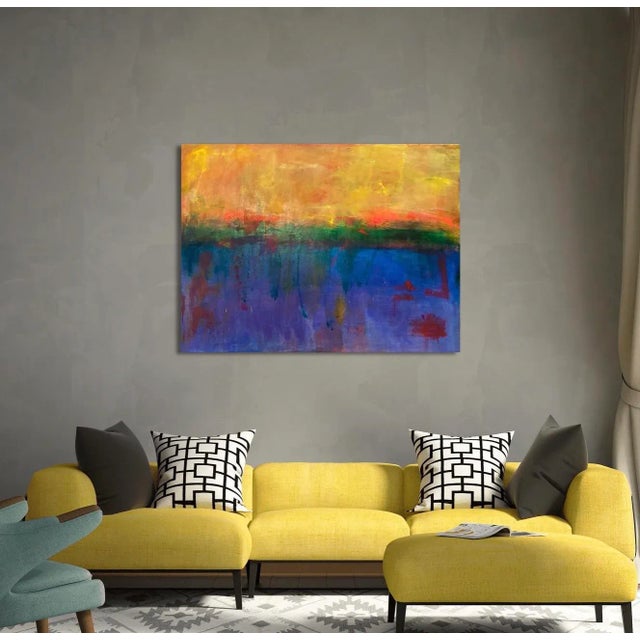 This is a large painting just finished a couple of weeks ago. It seems like something is bubbling up over the horizon.