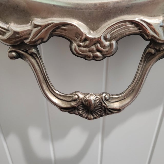 Vintage Chalk Board Menu Board Silverplate Tray Platter 22" X 17" W Hanger For Sale - Image 16 of 16