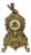 Vintage French Brass Ornate Cherub Mantel Clock For Sale